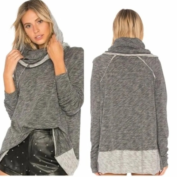 Free People Beach Cocoon Cowl Neck Pullover Tunic Top - Picture 2 of 10